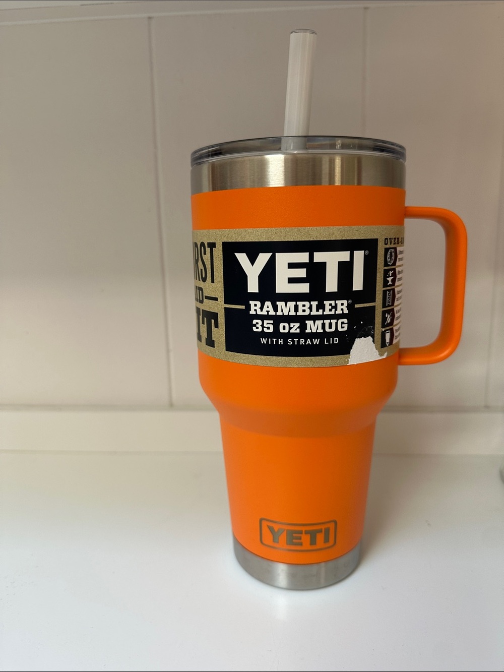 YETI Rambler 35 oz Mug with Straw Lid - King Crab Orange